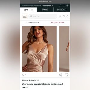 CHARMEUSE DRAPED STRAPPY
BRIDESMAID DRESS, SAND,4
